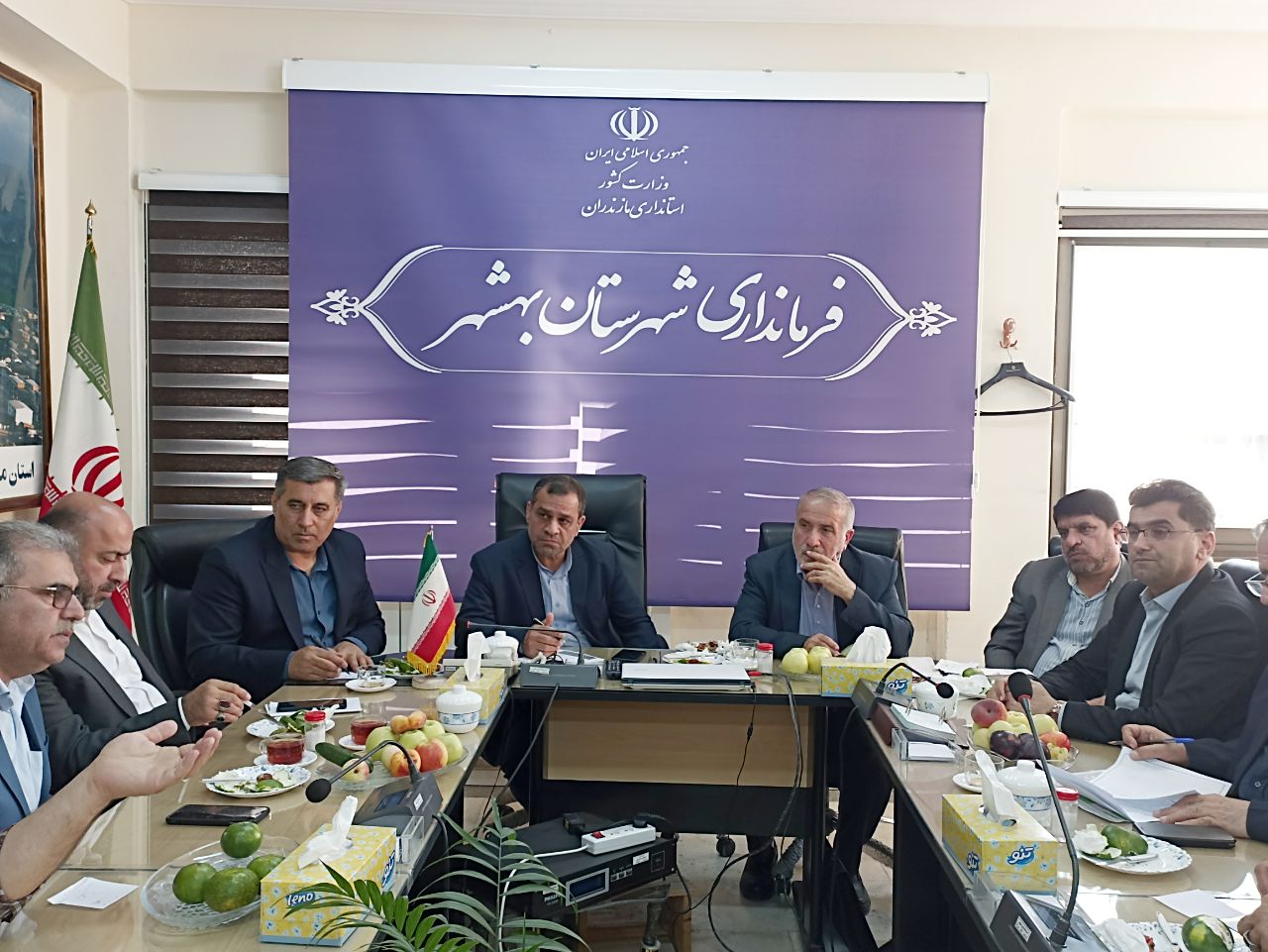 برگزاری جلسه بررسی پروژه های عمرانی سه شهرستان بهشهر ، نکا و گلوگاه در فرمانداری بهشهر